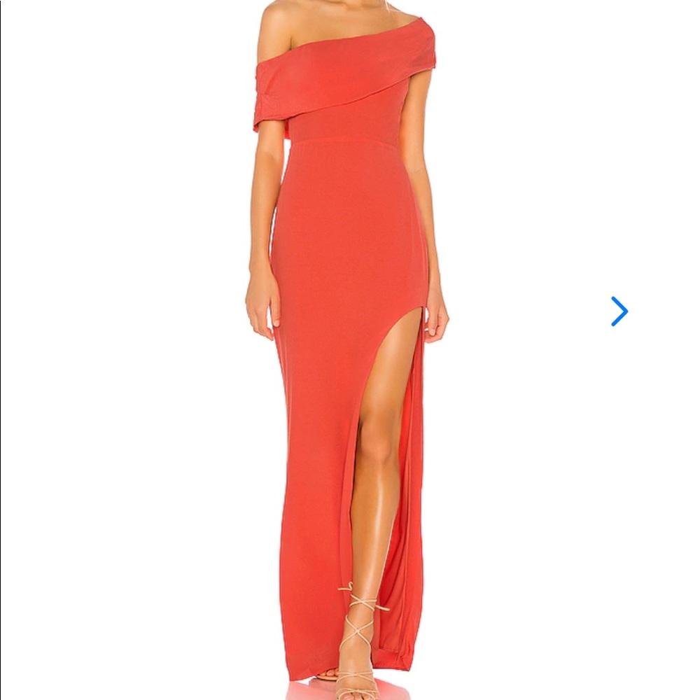Lovers + Friends marigold gown